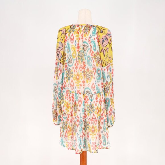 ANTHROPOLOGIE Maureen Babydoll Tiered Tunic Blouse Boho Colorful Size M - Picture 6 of 10